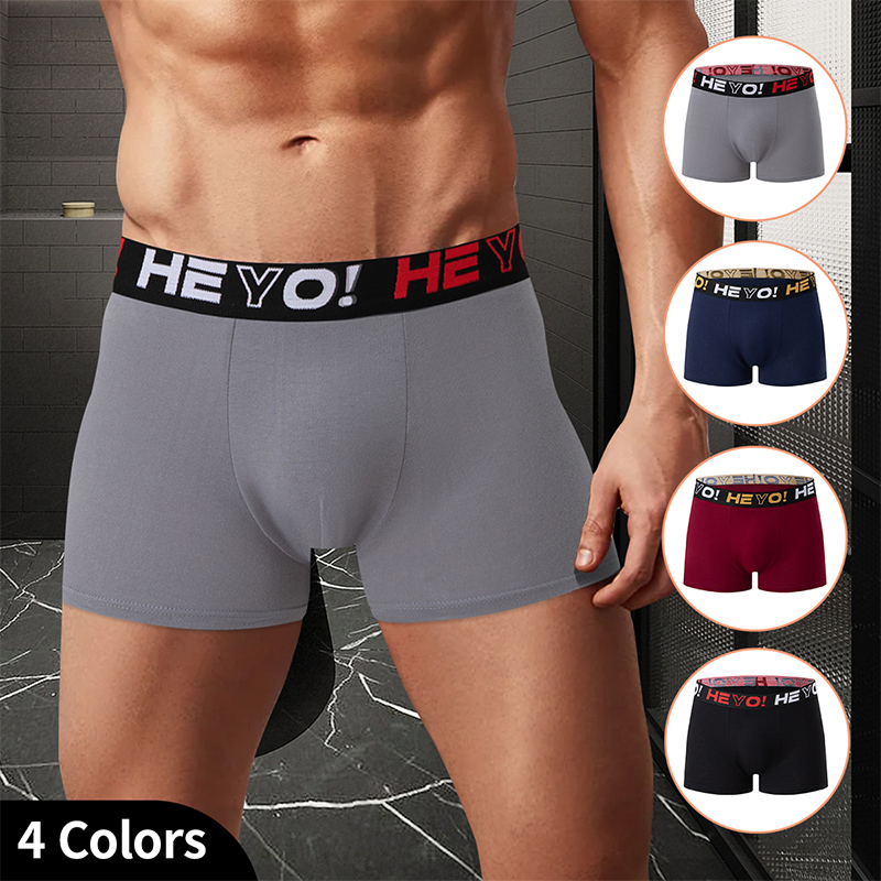 Boxer Brief Pack Cotton - 4-Piece Set of Men's Solid Color
