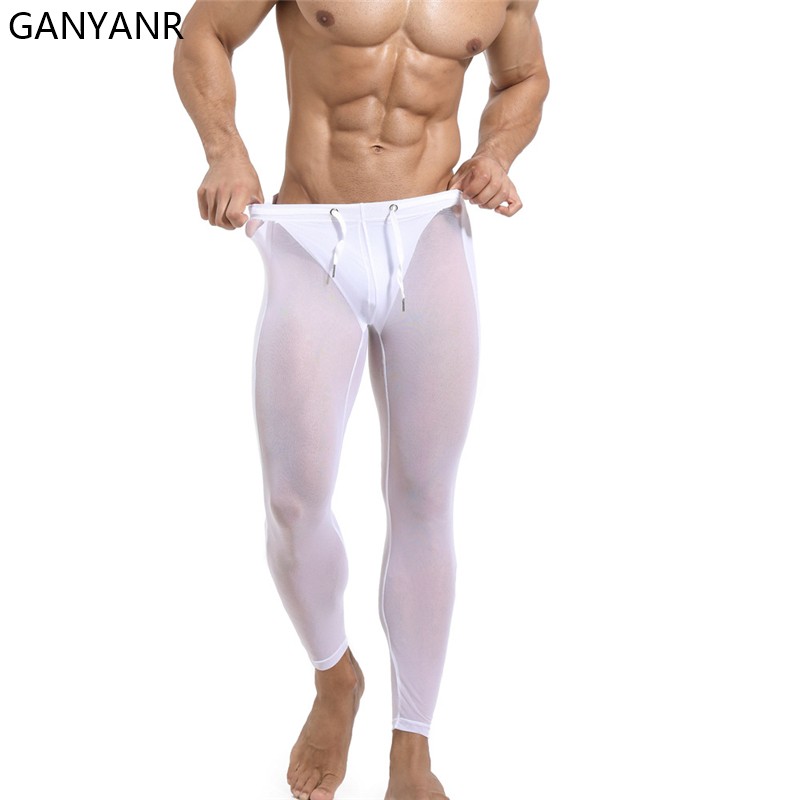 GANYANR Running Tights Men Com - Compression Long Pant ulasan dan harga