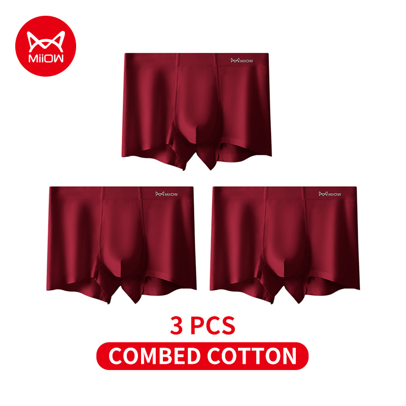MiiOW 3Pcs Autumn Winter Cotto - Boxer Brief Pack Cotton ulasan dan harga