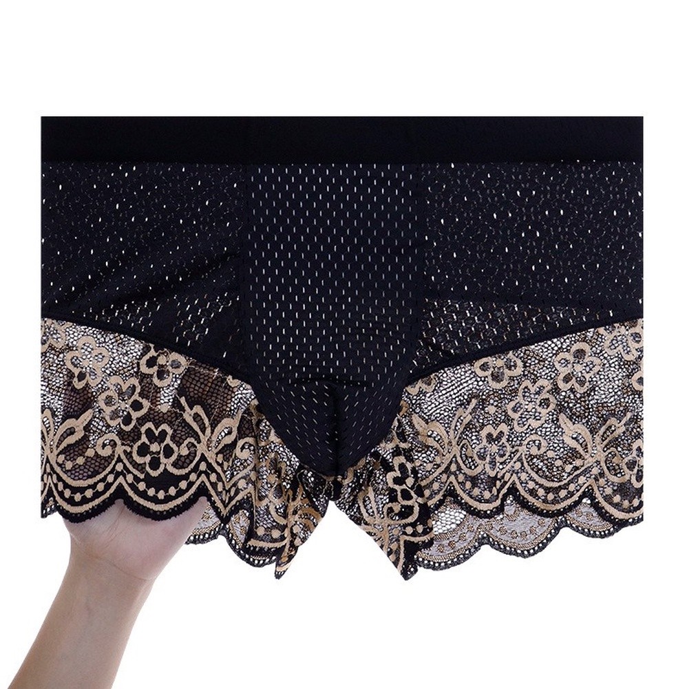Men's Ice Silk Lace Mesh Boxer - Pouch Boxer Pouch ulasan dan harga