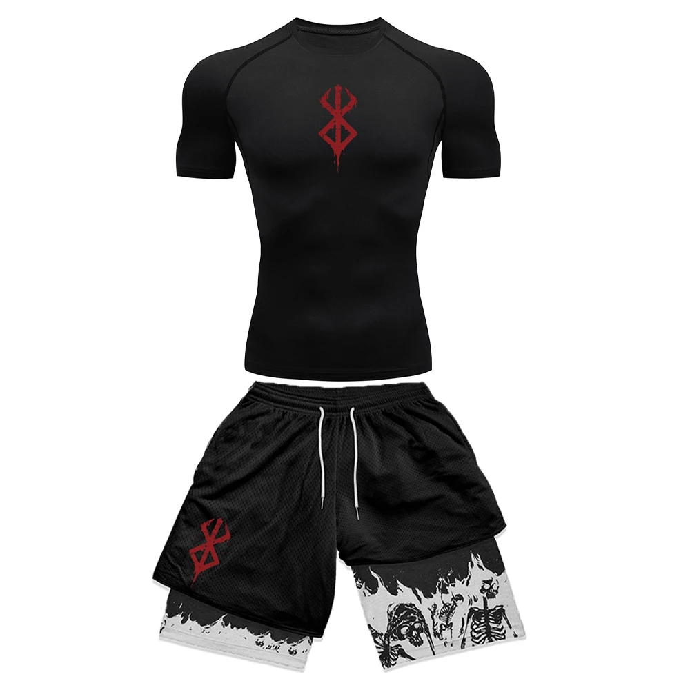 Anime 3D Printed Men's Compres - Compression Shorts Athletes ulasan dan harga