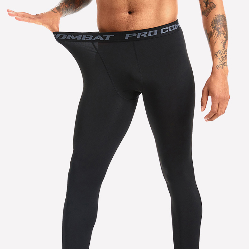 1 Pcs Men's Solid Color Compre - Compression Long Pant ulasan dan harga