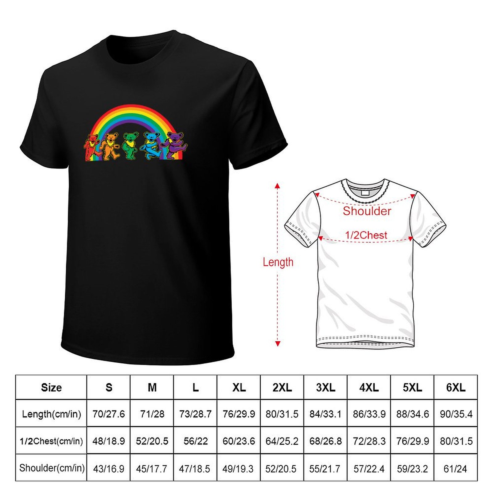 Walking bears under the rainbo - Undershirt Crew Neck ulasan dan harga